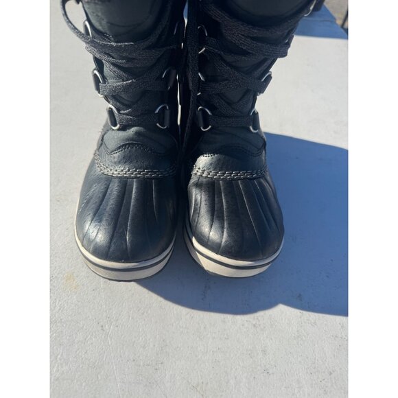 Girl’s Sorel Waterproof Faux Fur Winter Boots Size 4 Black - Picture 6 of 12